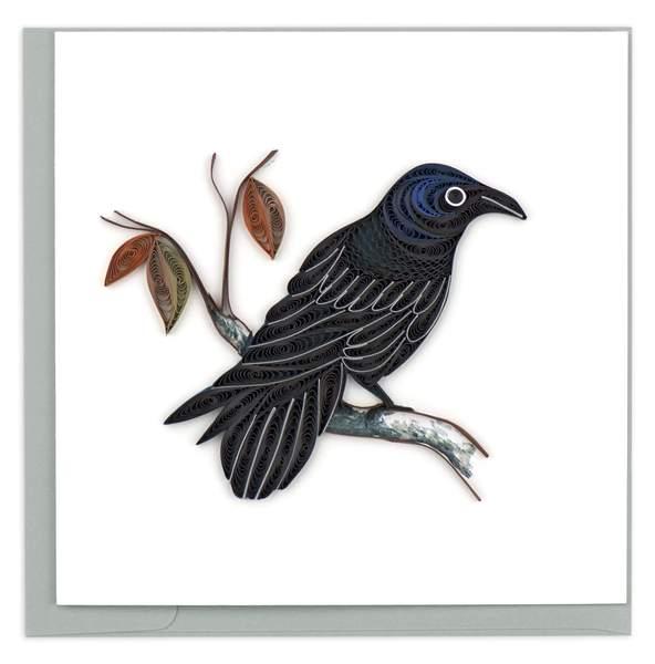 Quilled Raven Card