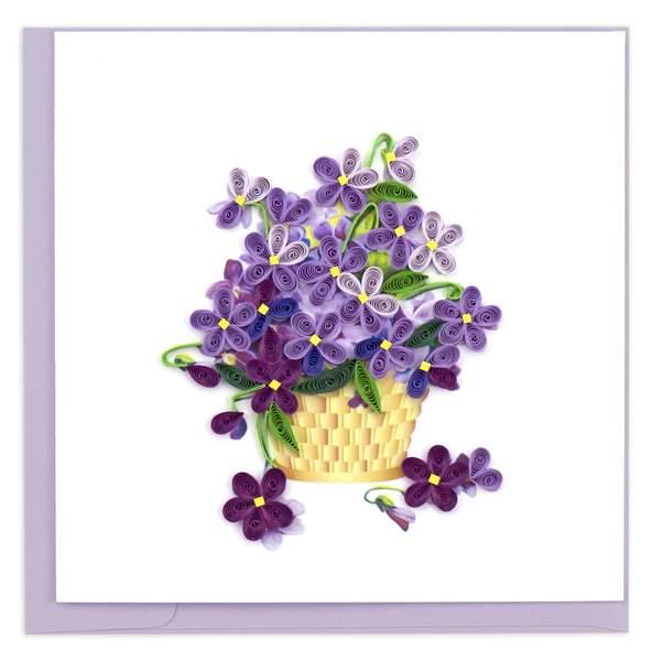 Quilled Violet Greeting Card